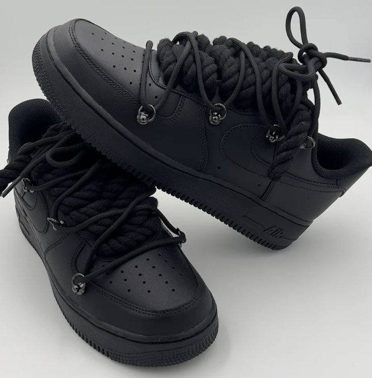 Nike Air Force 1 “Rope Laces Black” Triple Black