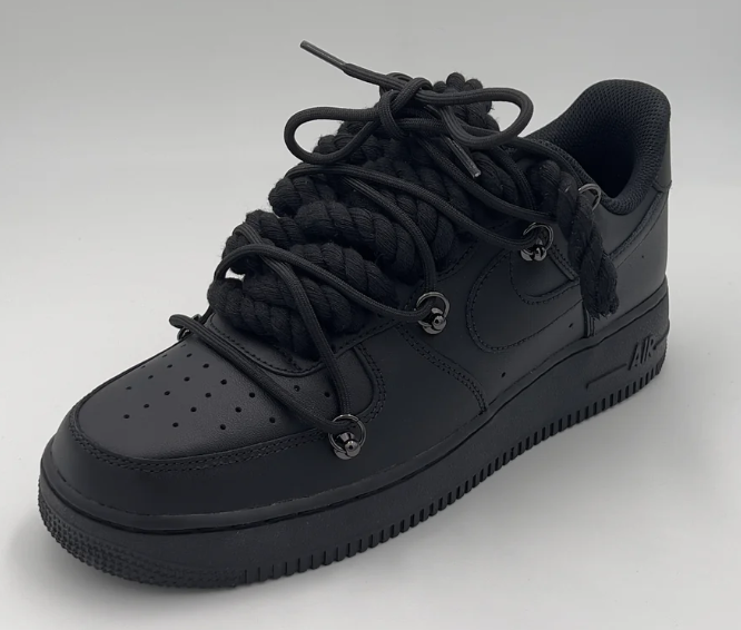 Nike Air Force 1 “Rope Laces Black” Triple Black