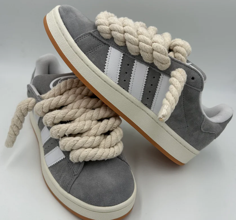 Adidas Campus 00s Gray “Rope Laces” Cream